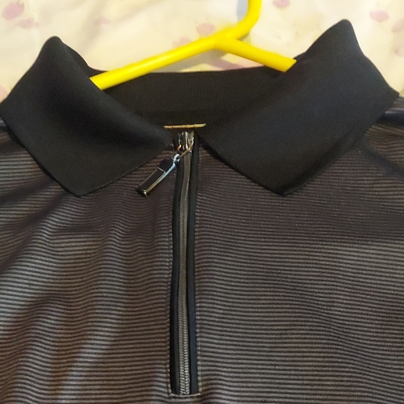10 For $10 M&M Alfani Gray and Black Polo Shirt Athletic Cut - Picture 11 of 11